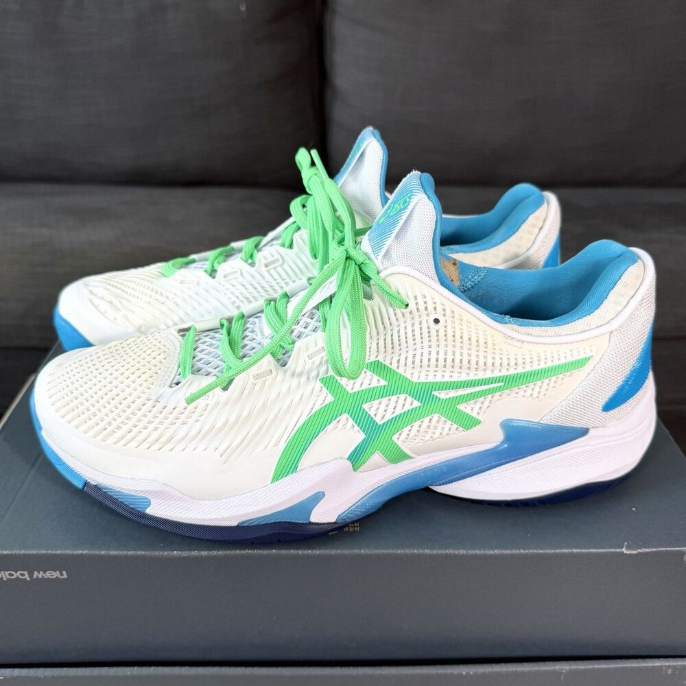 ASICS Court FF 3 Asia Tour White Blue Green Tennis Shoes 1041A370 Men Size 10.5